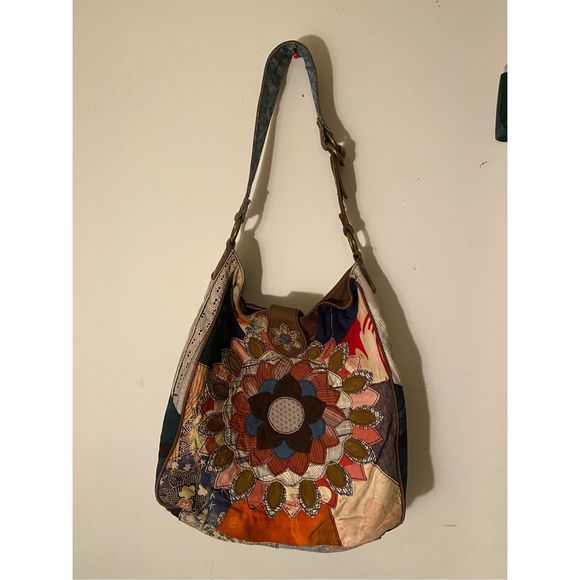 Lucky Brand Hobo Patchwork Purse Bag Large - Picture 1 of 11